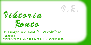 viktoria ronto business card